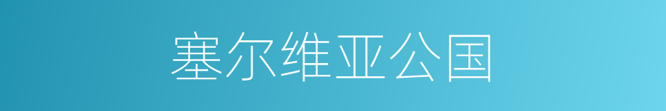 塞尔维亚公国的同义词