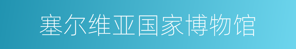塞尔维亚国家博物馆的同义词