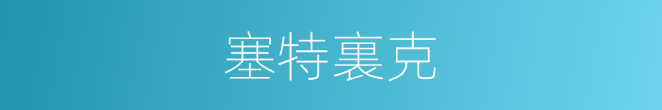 塞特裏克的同義詞