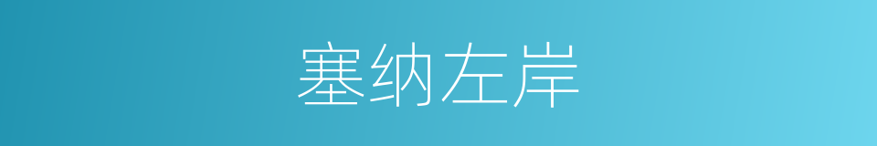 塞纳左岸的同义词