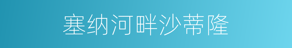 塞纳河畔沙蒂隆的同义词