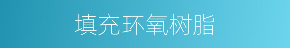 填充环氧树脂的同义词