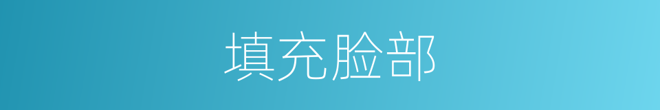 填充脸部的同义词