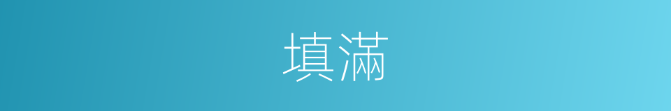 填滿的意思