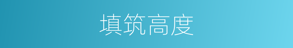 填筑高度的同义词