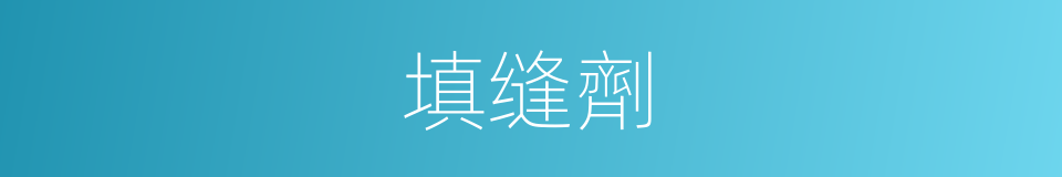 填缝劑的同義詞