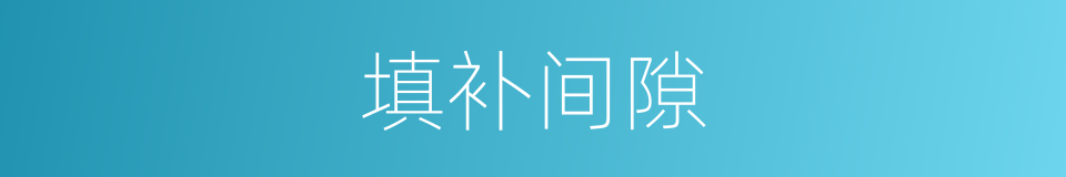 填补间隙的同义词