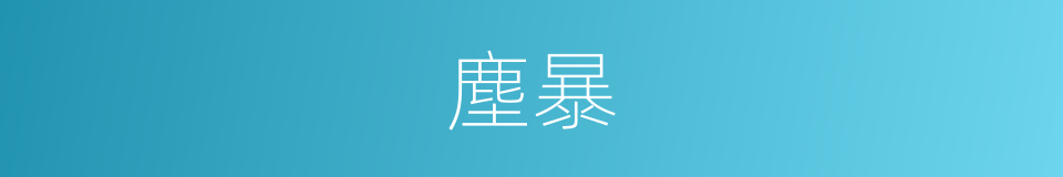 塵暴的意思