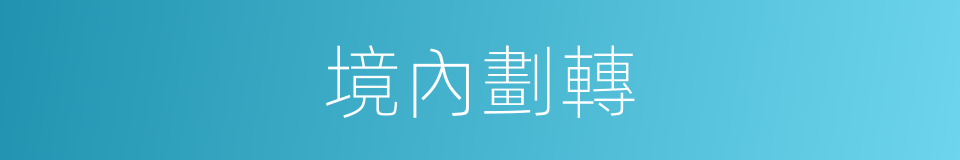 境內劃轉的同義詞