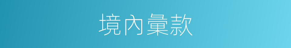境內彙款的同義詞