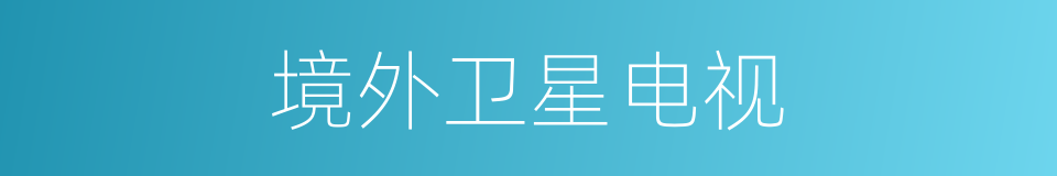 境外卫星电视的同义词