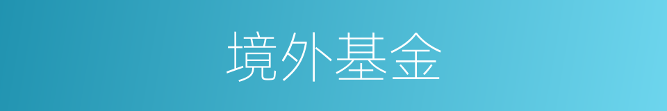 境外基金的同义词