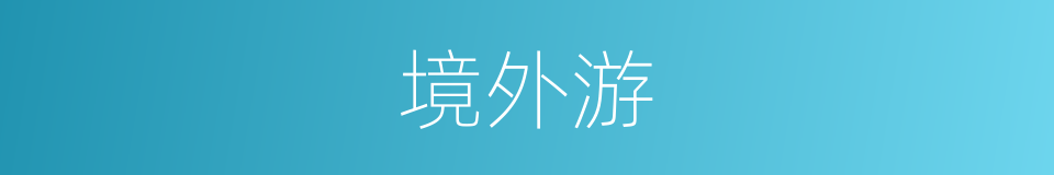 境外游的同义词