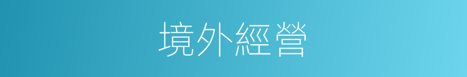 境外經營的同義詞