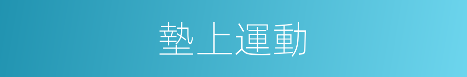 墊上運動的意思