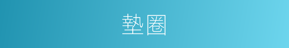 墊圈的意思