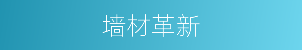墙材革新的同义词