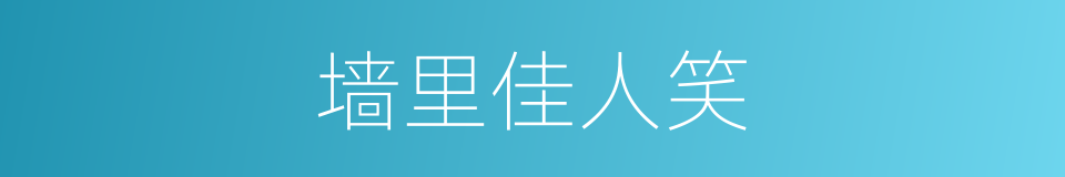 墙里佳人笑的同义词