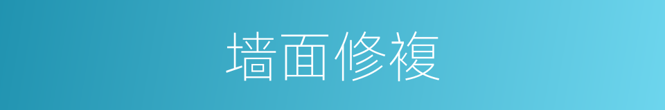 墙面修複的同义词
