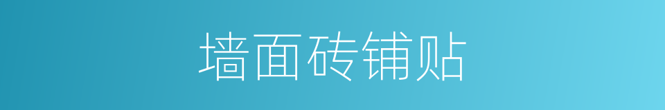 墙面砖铺贴的同义词