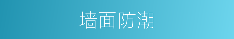 墙面防潮的同义词