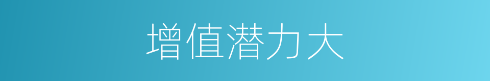 增值潜力大的同义词