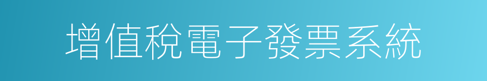 增值稅電子發票系統的同義詞