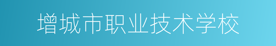 增城市职业技术学校的同义词