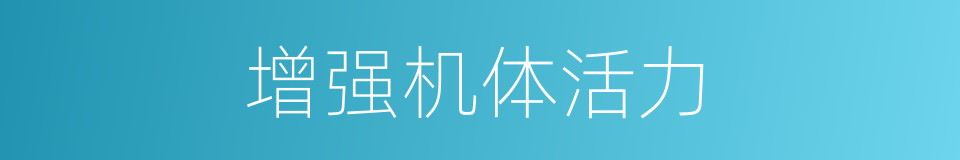 增强机体活力的同义词