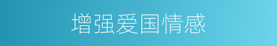 增强爱国情感的同义词