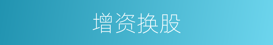 增资换股的同义词