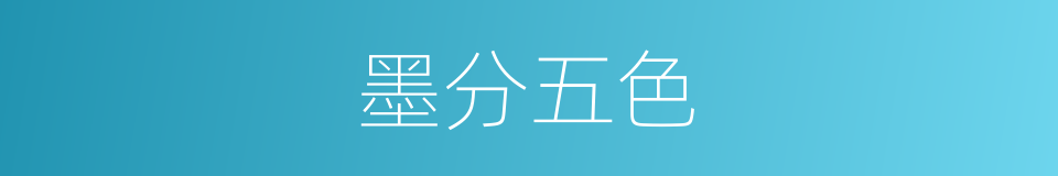 墨分五色的意思