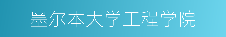 墨尔本大学工程学院的同义词