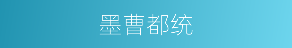 墨曹都统的同义词