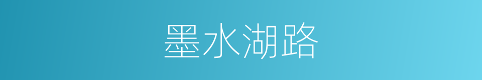 墨水湖路的同义词
