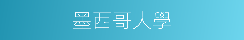 墨西哥大學的同義詞