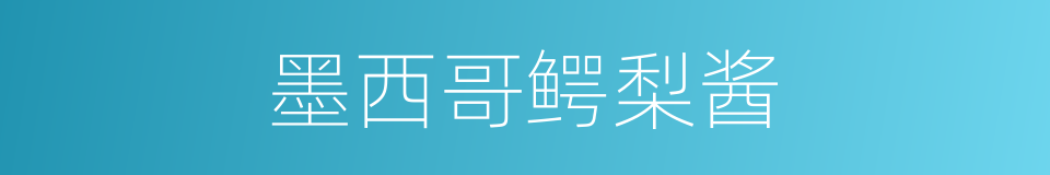 墨西哥鳄梨酱的同义词