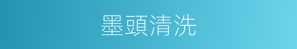 墨頭清洗的同義詞