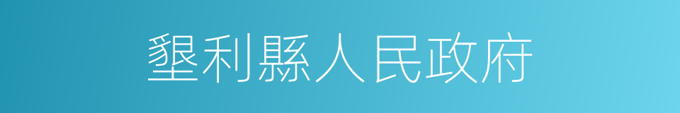 墾利縣人民政府的同義詞