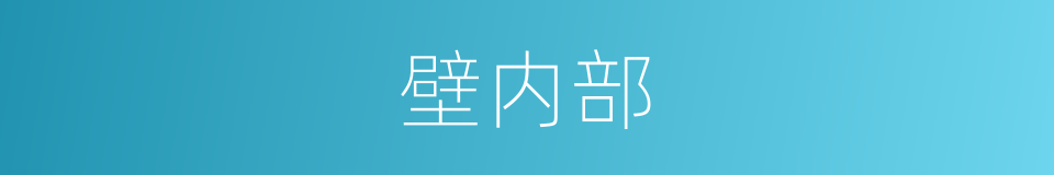 壁内部的同义词