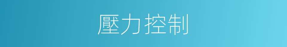 壓力控制的同義詞