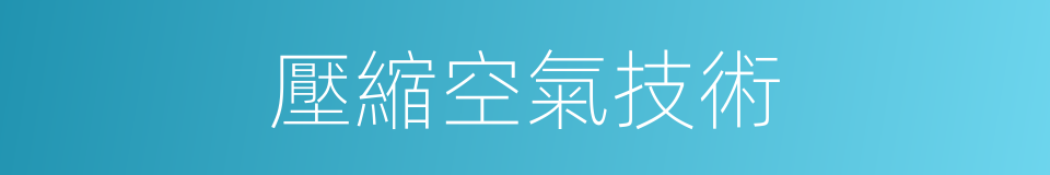 壓縮空氣技術的同義詞