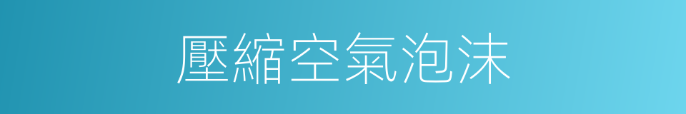 壓縮空氣泡沫的同義詞