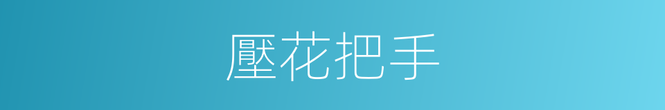 壓花把手的同義詞