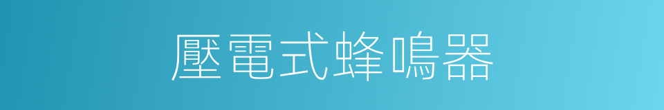 壓電式蜂鳴器的同義詞
