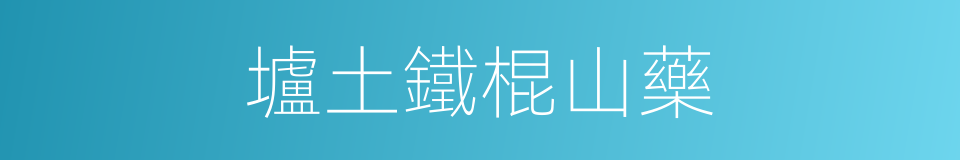 壚土鐵棍山藥的同義詞