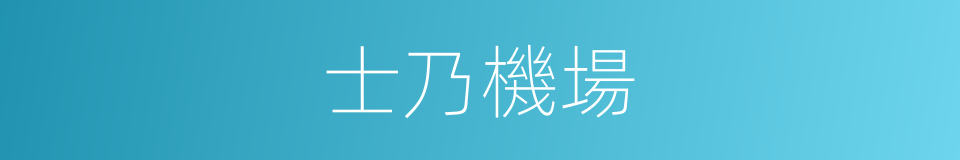 士乃機場的同義詞