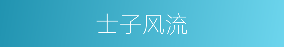 士子风流的同义词