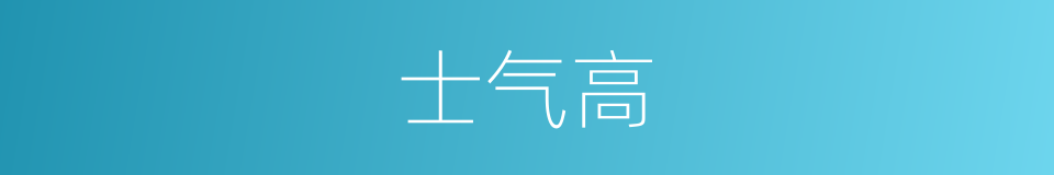 士气高的同义词