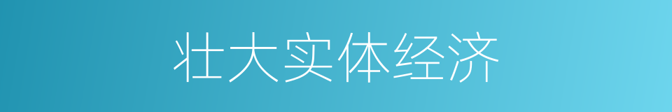 壮大实体经济的同义词